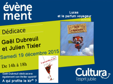 Dédicace à Cultura Bourgoin-Jallieu – 19 décembre 2015