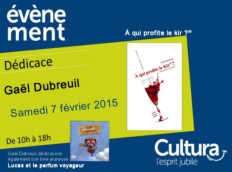 Dédicace à la librairie Cultura Bourgoin-Jallieu ce samedi 7 février 2015