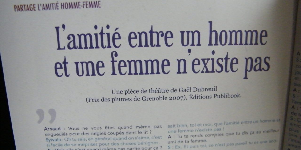 Un extrait de « l’amitié entre les hommes et les femmes n’existe pas » dans la revue rêve de femmes