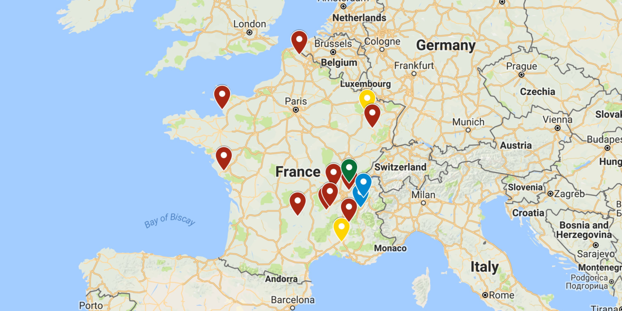 Un carte pour retrouver tous mes événements